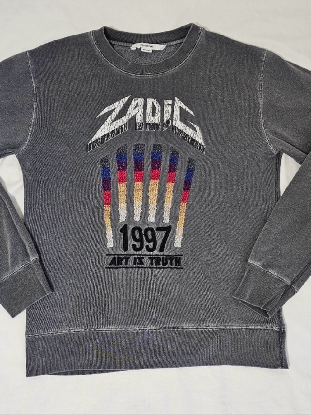 NWOT Vintage Zadig & Voltaire "Art Is Truth 1997" Graphic Pullover